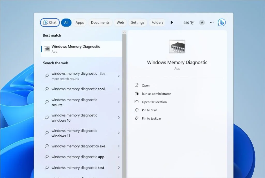 Windows Memory Diagnostic Tool